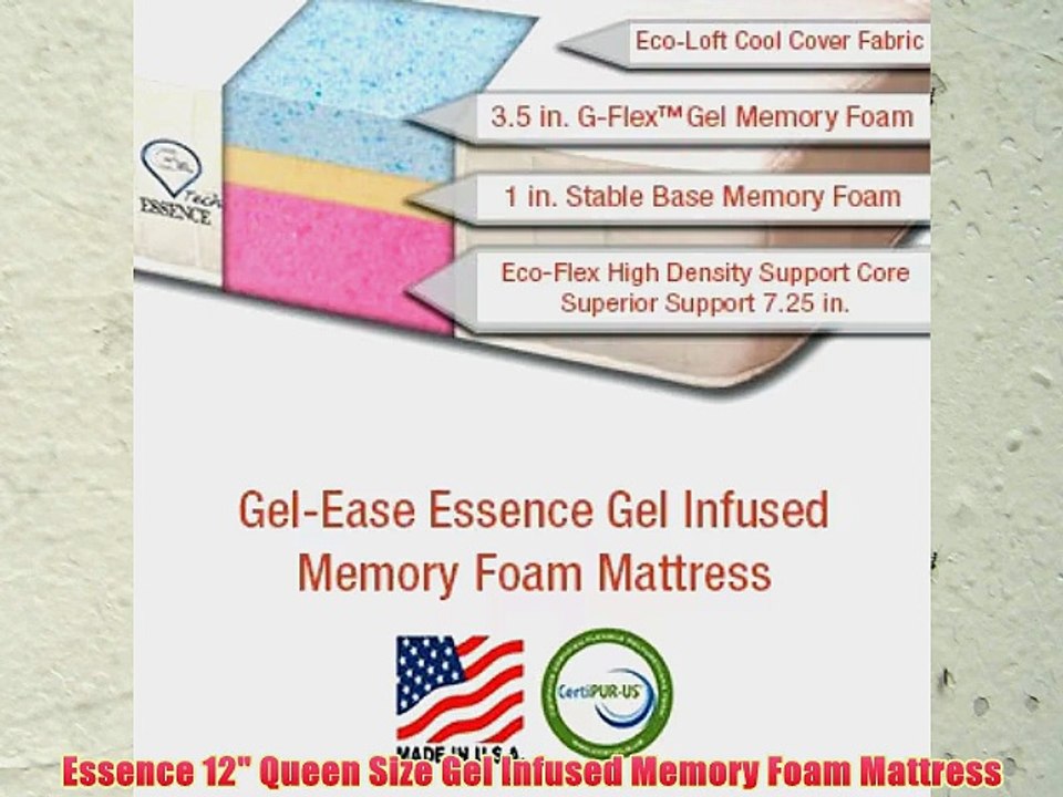 Essence 12 Queen Size Gel Infused Memory Foam Mattress