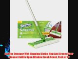 Swiffer Sweeper Wet Mopping Cloths Mop And Broom Floor Cleaner Refills Open Window Fresh Scent