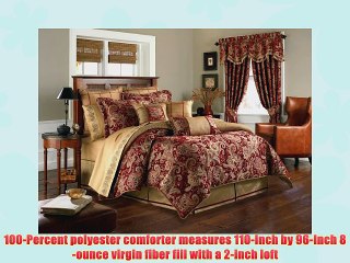 Croscill Home Fashions Mystique 4-Piece Comforter Set King Claret