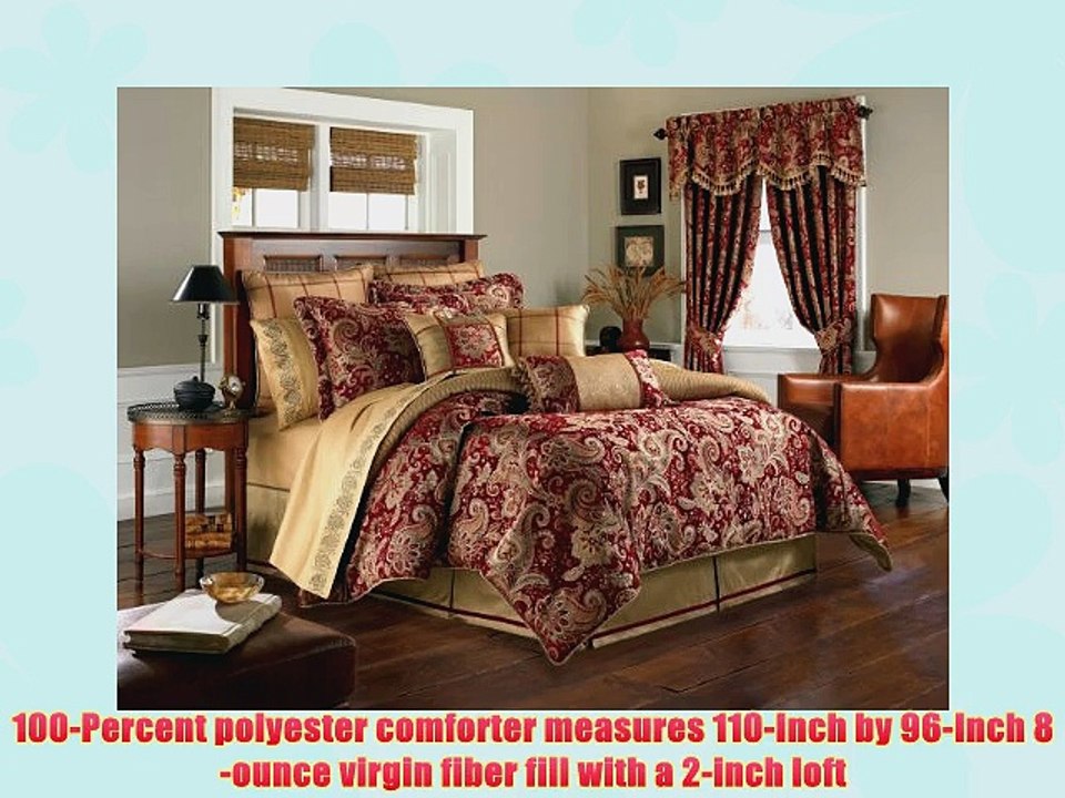 Croscill Home Fashions Mystique 4-Piece Comforter Set King Claret