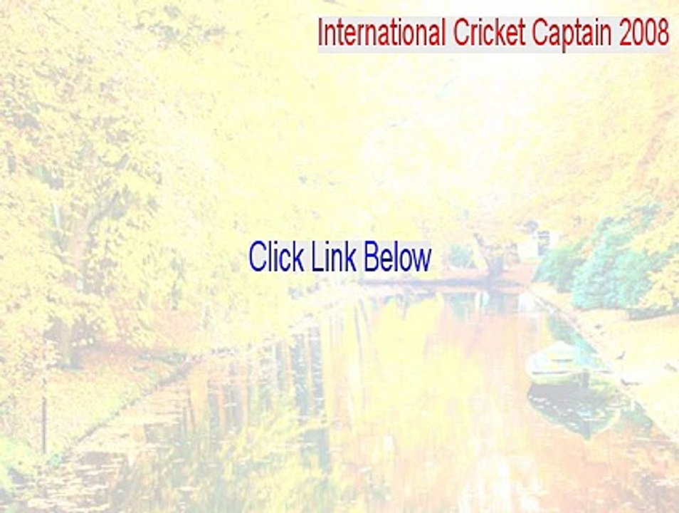 International Cricket Captain 2008 Key Gen (Free Download)