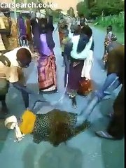 A woman is seriously caned for sleeping around with her friend husband!