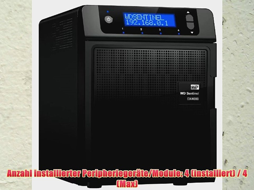 WD Sentinel DX4000 NAS-System mit Festplatte 16TB (Gigabit Ethernet USB 3.0 WD Enterprise Festplatten