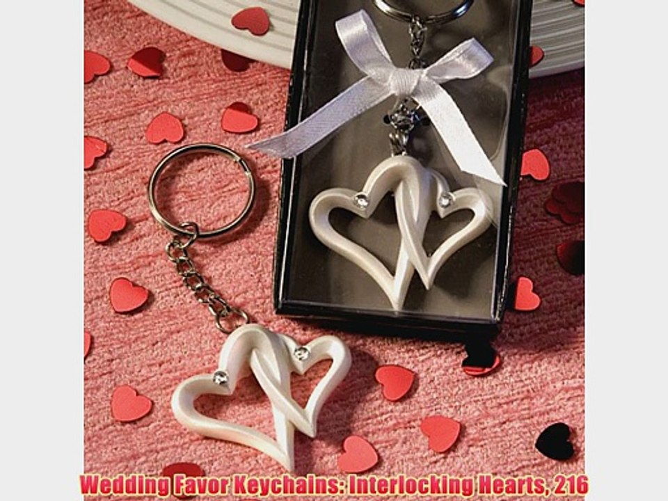 Wedding Favor Keychains: Interlocking Hearts 216