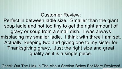 Stainless Steel Sauce Serving Ladle, 8 Inch (Pack of 3) Review