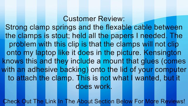 Kensington Flex Clip Copyholder 9-3/4 x1-1/2 x1-3/4 Black Review