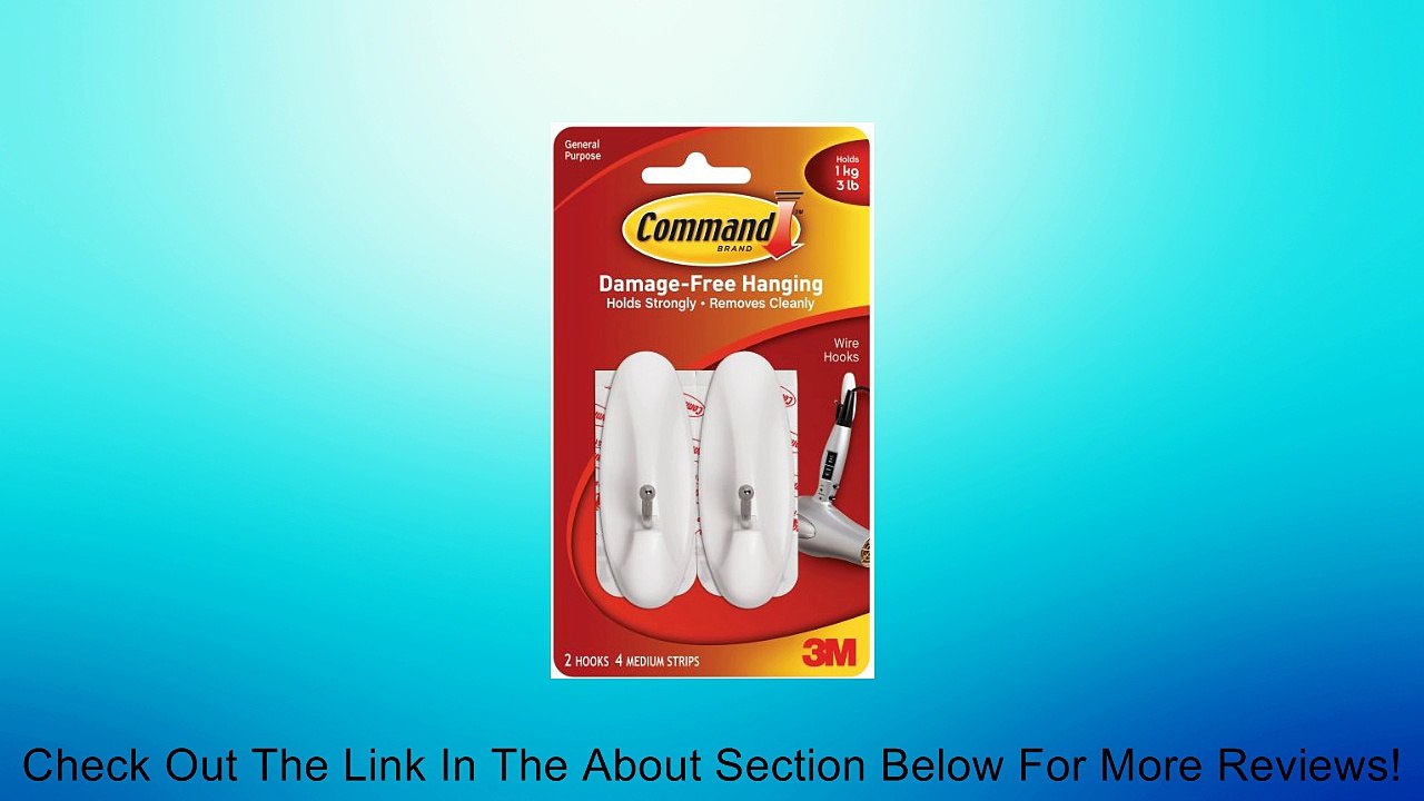 Command Medium Wire Hooks, 2-Hook (Package include OfficeSupplyExpress Retractable Pen) Review