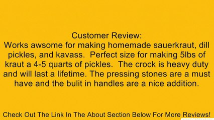 Boleslawiec 5L Polish Fermenting Crock Pot - PRESSING STONES INCLUDED Review
