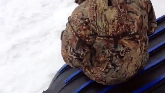 Un homme avalé par un motoneige !