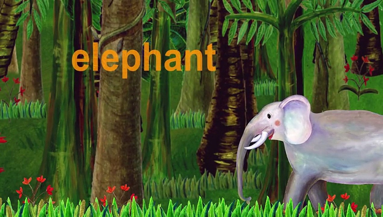 elephant & egg- lower case alphabet  e