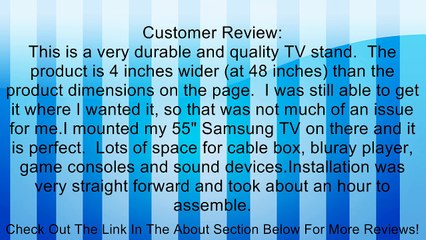 Avista Numina Flat Panel 55-inch TV Console with Glass Shelves,  Black Review