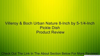 Villeroy & Boch Urban Nature 8-Inch by 5-1/4-Inch Pickle Dish Review