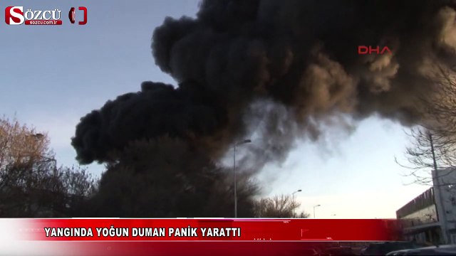 Yangında yoğun duman panik yarattı