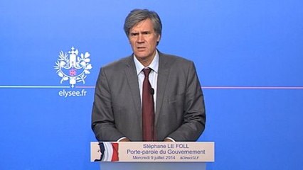 Compte rendu du Conseil des ministres du mercredi 9 juillet 2014