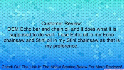 6459012 Echo Power Chainsaw Bar and Chain Oil - 1 Quart Review