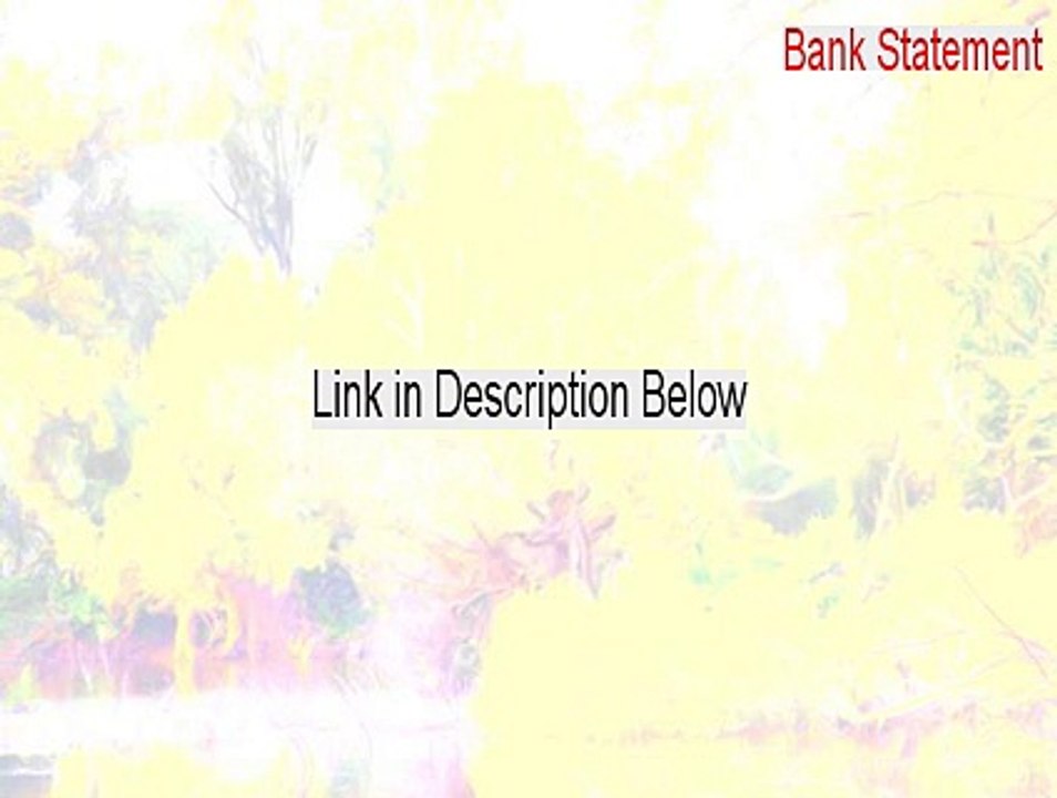 Bank Statement Keygen [Download Now 2015]