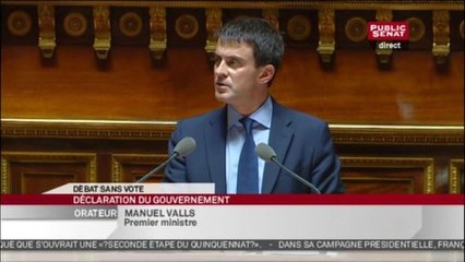Discours de Manuel Valls devant le Sénat