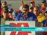 Venezuelans mark 2nd anniversary of Chavez's death