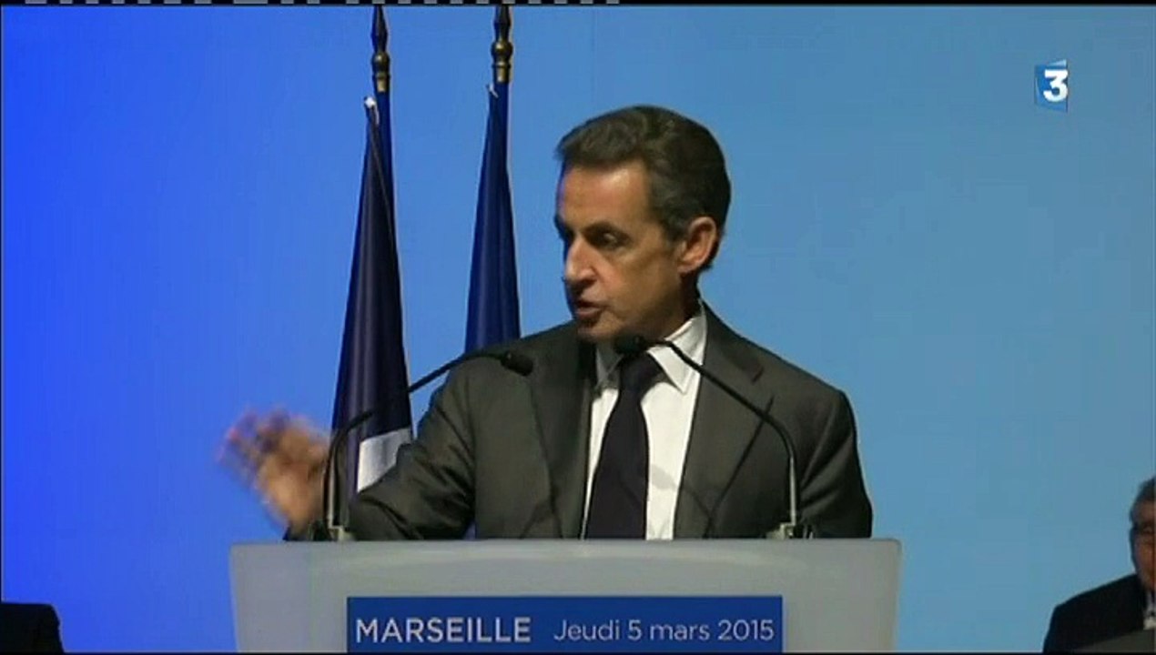 Départementales : "Une voix pour le FN, c'est une voix pour la gauche", assure Sarkozy