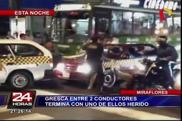 Miraflores: joven le rompió la nariz a taxista por estacionarse en paso peatonal