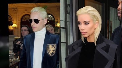 Download Video: Kim Kardashian & Jared Leto Show Off Platinum Blonde Hair