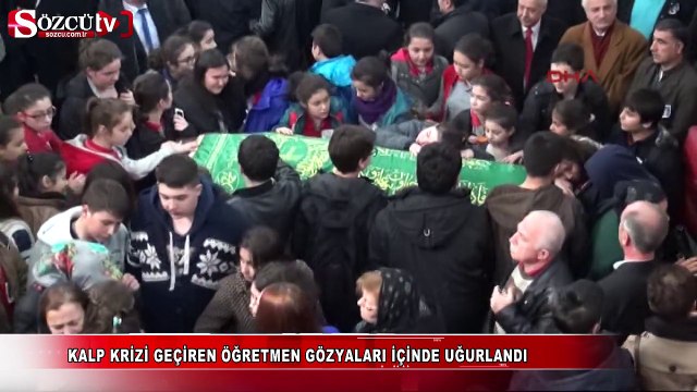Kalp krizinden ölen öğretmen gözyaşlarıyla uğurlandı