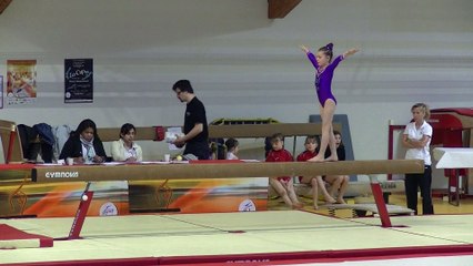 stauffer jade troisieme au championnat de moselle de gym a sarreguemines 02.2015