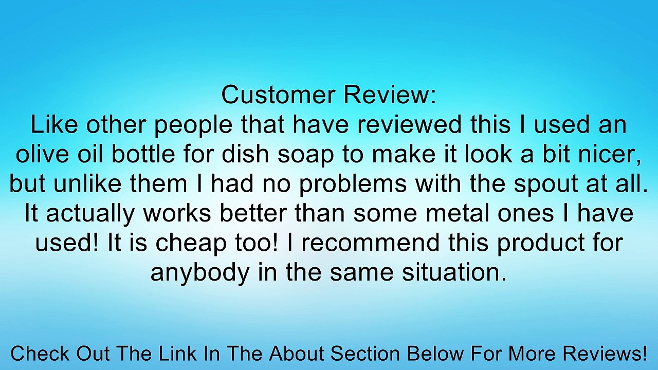 12 Olive Oil Liquor Wine Free Flow Bottle Pourer Dispenser Spouts, Black, Plastic, with Screen. Review