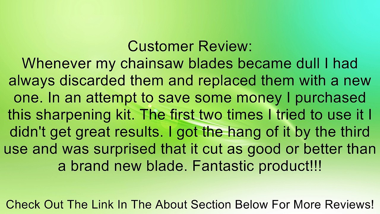 Oregon 5/32-Inch Chain Saw Sharpening Kit 38276 Review