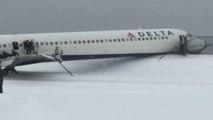 Delta Plane Skids Off Runway at LaGuardia Airport