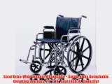 Excel Extra-Wide Manual Wheelchair - Swing-Away Detachable Elevating Legrests 24 x 18 Seat