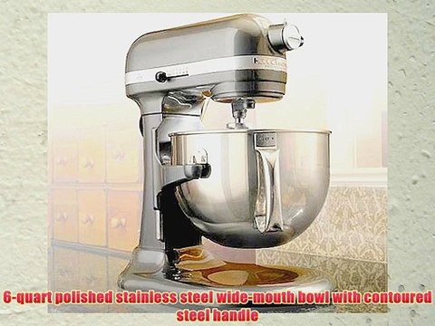 KitchenAid KP26M1PSL Professional 600 Series 6-Quart Stand Mixer Silver