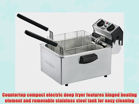 Waring Commercial WDF75RC 120-volt Countertop Compact Electric Deep Fryer 8.5-Pound