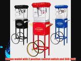 Great Northern Popcorn Red 6 oz. Ounce Foundation Vintage Style Popcorn Machine and Cart