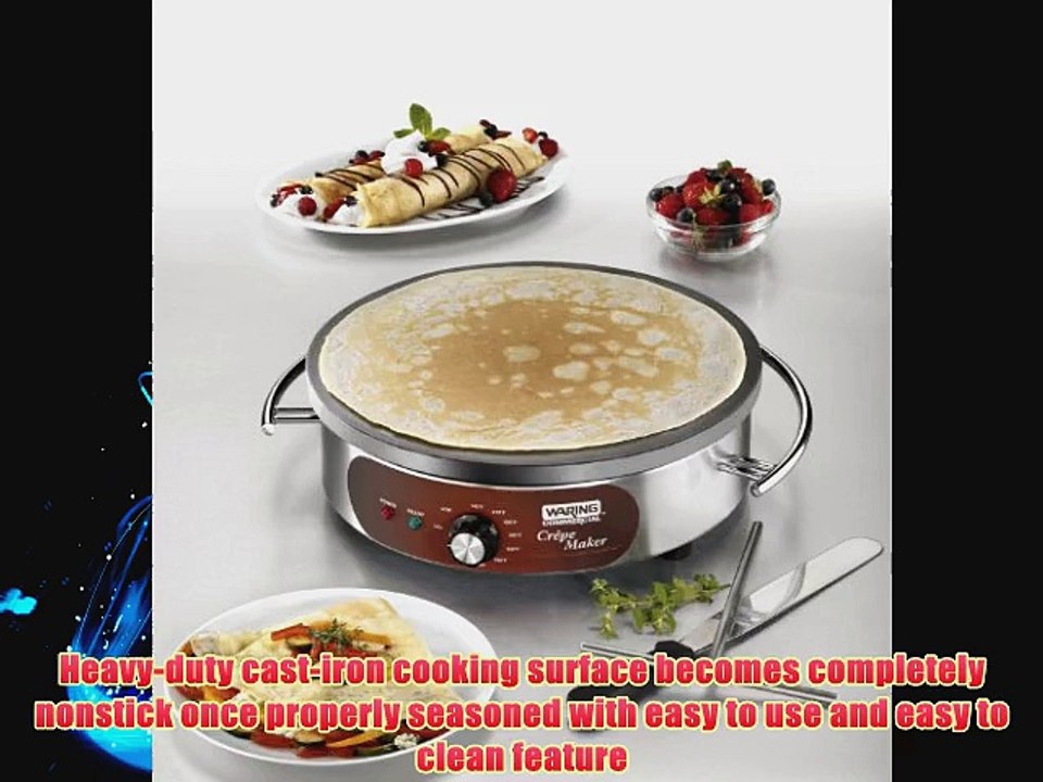 Waring Commercial WSC160 Heavy-Duty Commercial Electric Crepe Maker 16-Inch