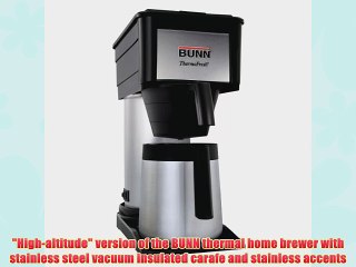 BUNN BTX-B(D) ThermoFresh High Altitude 10-Cup Home Thermal Carafe Coffee Brewer Black