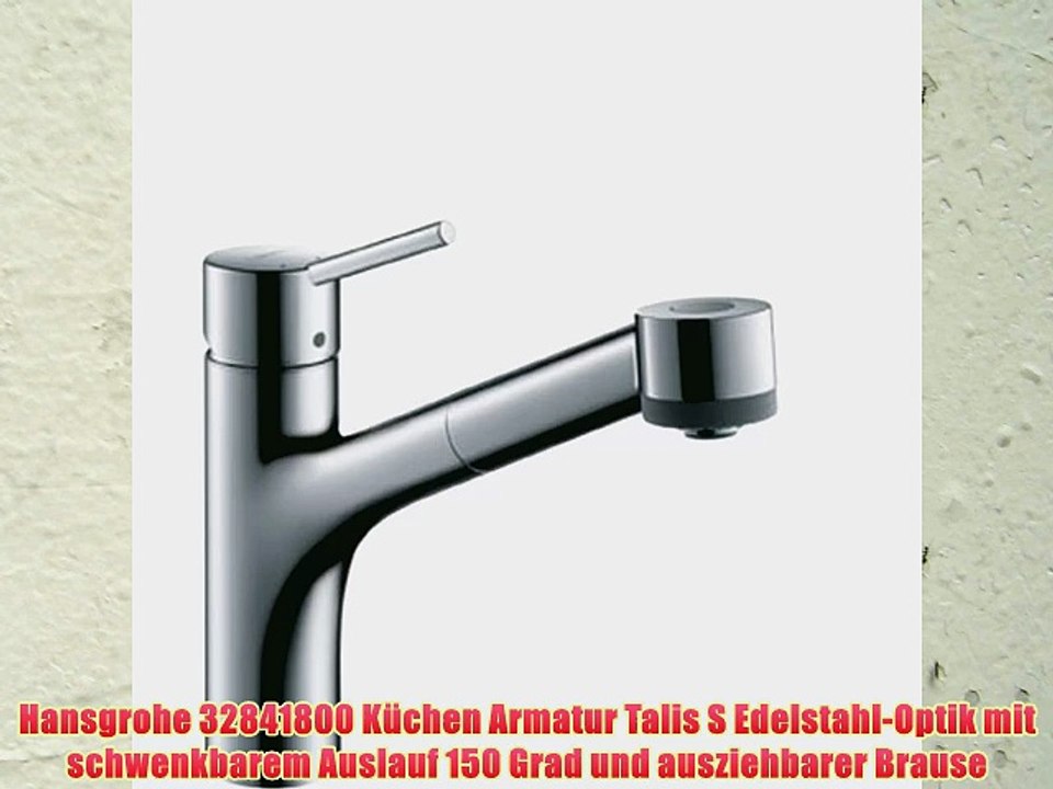 Hansgrohe 32841800 K?chen Armatur Talis S Edelstahl-Optik mit schwenkbarem Auslauf 150 Grad