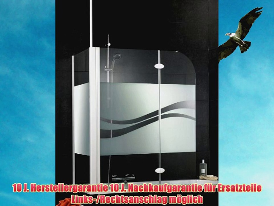 Schulte D3381 Badewannenfaltwand Badewannenaufsatz Duschwand mit Seitenwand 2-tlg. 1145x1400