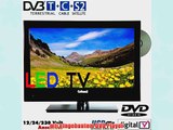 Gelhard GTV-1652 SAT LED TV Fernseher 16 40cm DVB-S2 /-C/-T 230V  12 Volt integrierter DVD