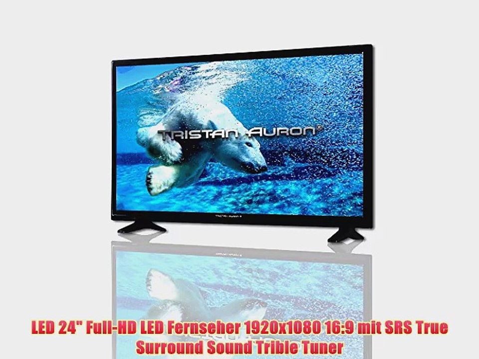 Tristan Auron LED24FullHD 61 cm (24 Zoll) LED-Backlight-Fernseher (FULL-HD 100Hz) USB / DVB-T