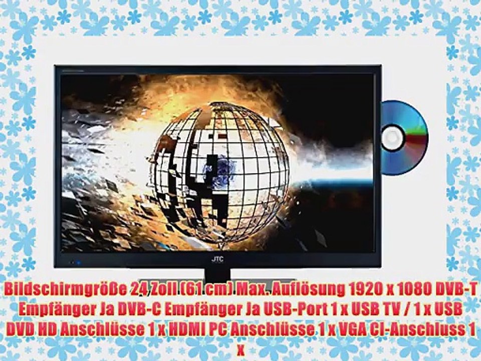 Jaytech 77005995 JAY-tech 61 cm (24 Zoll) LED-Backlight-Fernseher (Full HD DVB-T/C HDMI VGA