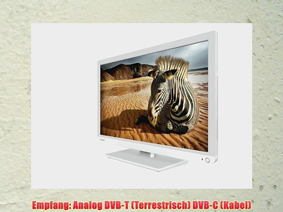 Toshiba 24W1334G 61 cm (24 Zoll) LED-Backlight-Fernseher (HD-Ready 50Hz AMR DVB-T/C) wei?