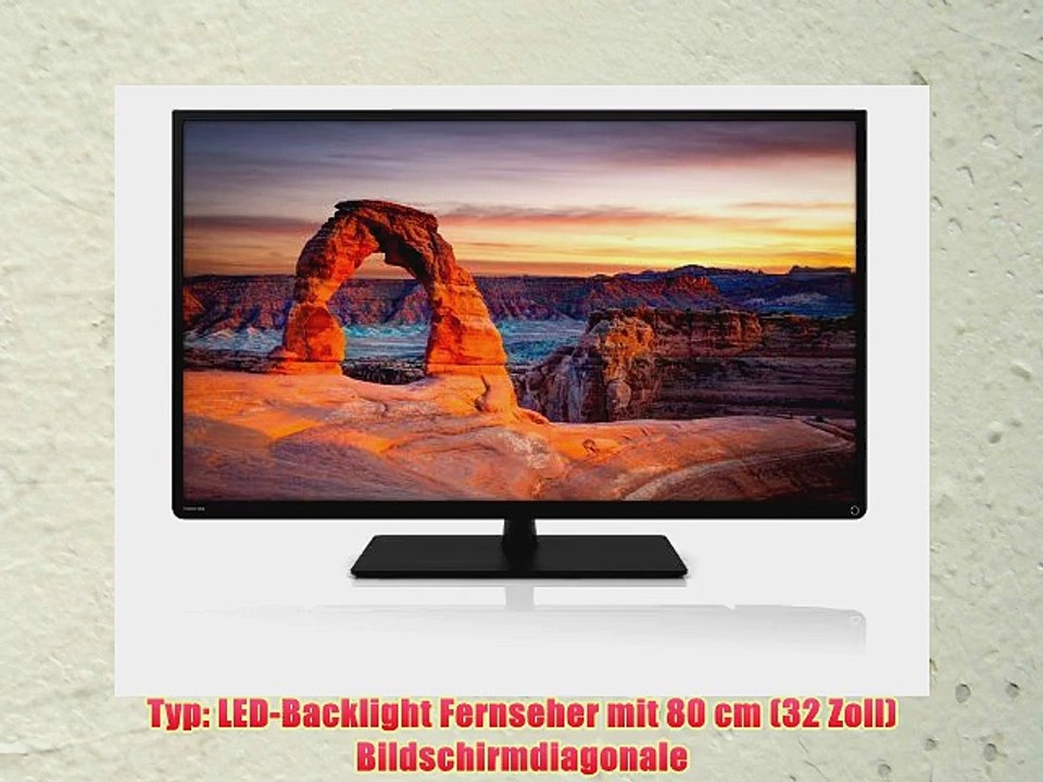 Toshiba 32L2333DG 80 cm (32 Zoll) LED-Backlight-Fernseher (Full HD 100Hz AMR DVB-T/C CI ) schwarz