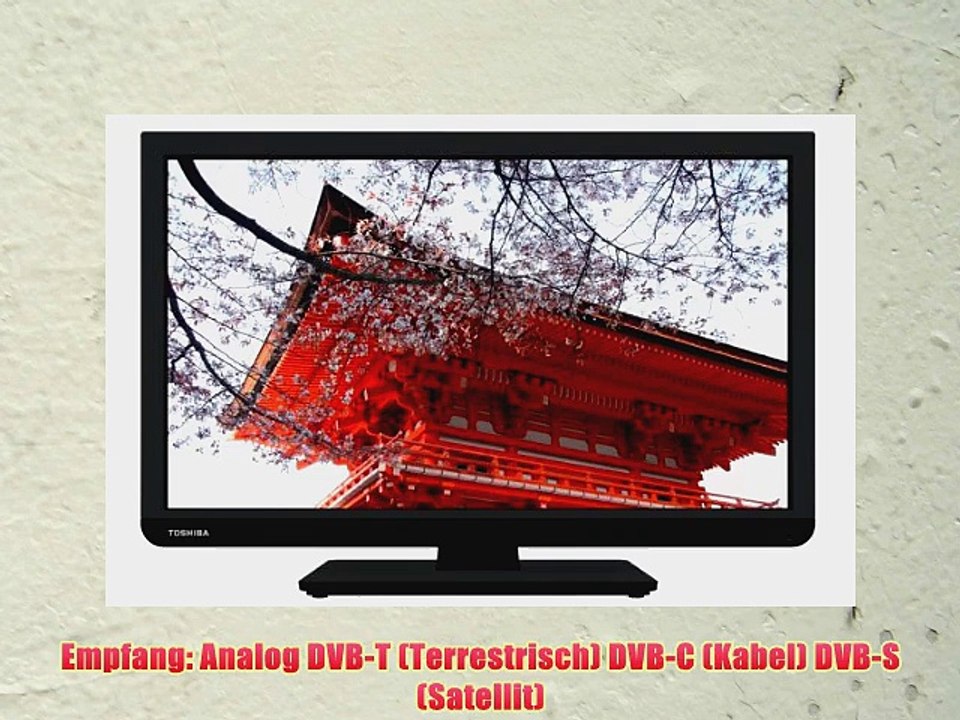 Toshiba 24W1343G 61 cm (24 Zoll) LED-Backlight-Fernseher (HD-Ready 50Hz AMR DVB-T/C/S) schwarz