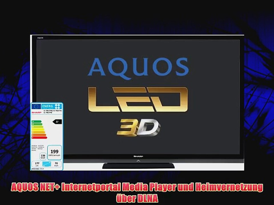 Sharp LC70LE740E 177 cm (70 Zoll) 3D LED Backlight Fernseher (Full-HD 100 Hz DVB-T/C/S2 Internet