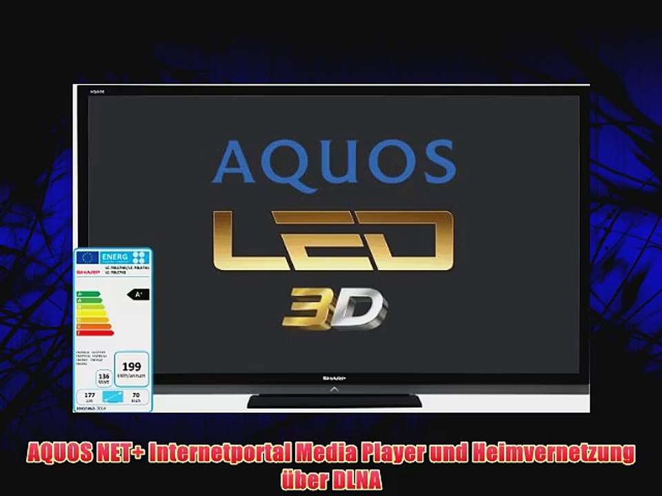 Sharp lc70le740e 177 cm (70 zoll) 3d led backlight fernseher (full-hd 100 hz dvb-t/c/s2 internet