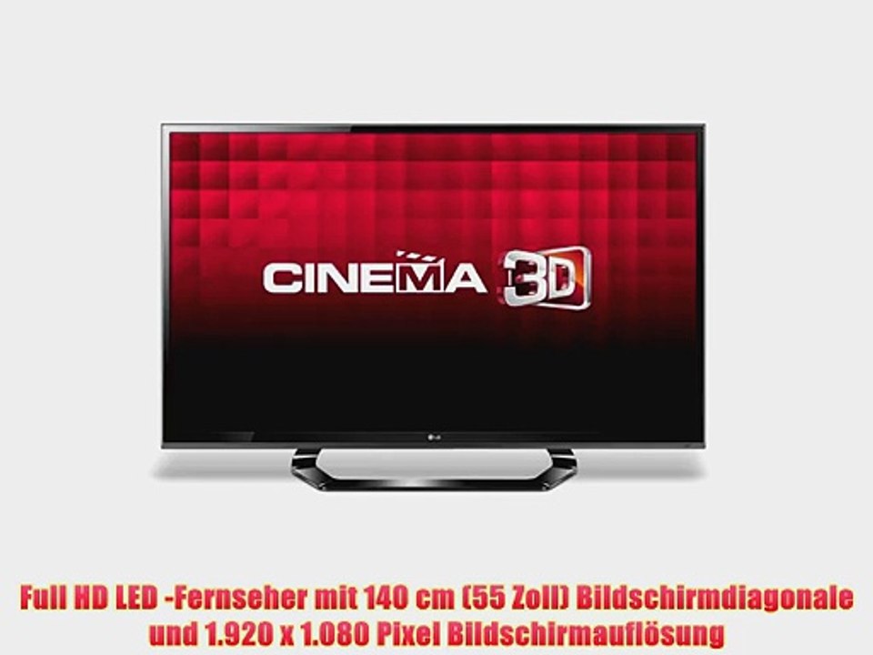 LG 55LM615S 140 cm (55 Zoll) Cinema 3D LED-Backlight-Fernseher (Full-HD 200Hz MCI DVB-T/C/S)
