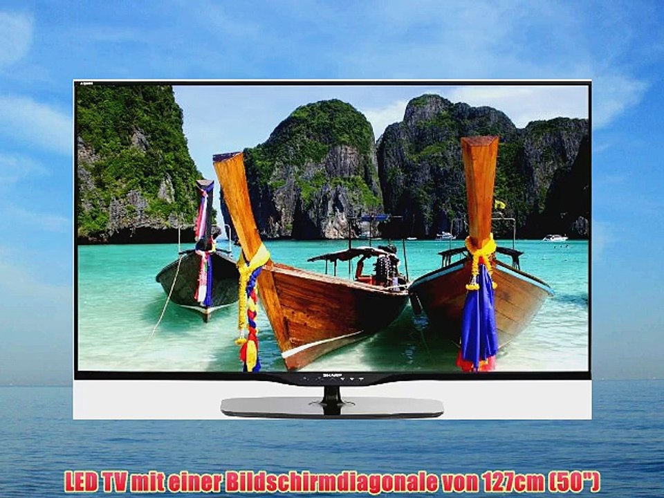Sharp LC50LE652E 127 cm (50 Zoll) 3D-LED-Backlight-Fernseher (Full HD 200Hz AM DVB-T/C/S2 CI