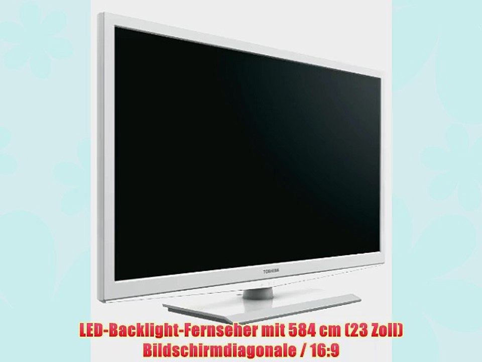 Toshiba 23EL934G 584 cm (23 Zoll) LED-Backlight-Fernseher (Full-HD DVB-T/-C CI ) wei?