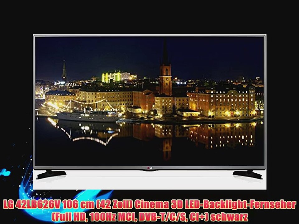 LG 42LB626V 106 cm (42 Zoll) Cinema 3D LED-Backlight-Fernseher (Full HD 100Hz MCI DVB-T/C/S